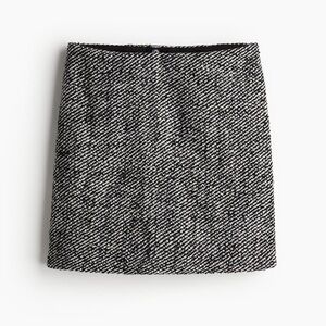 H&M Classic Black and White Tweed Skirt